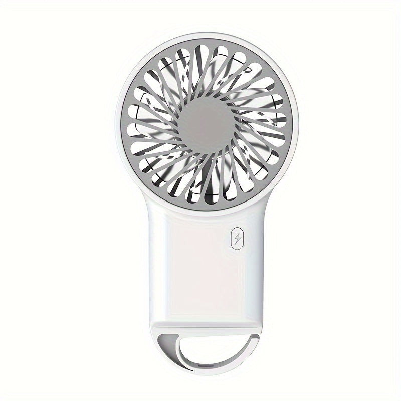 Mini USB Fan with Folding Hook Rechargeable Lithium Battery Silent Portable Cooling for Home Office Travel