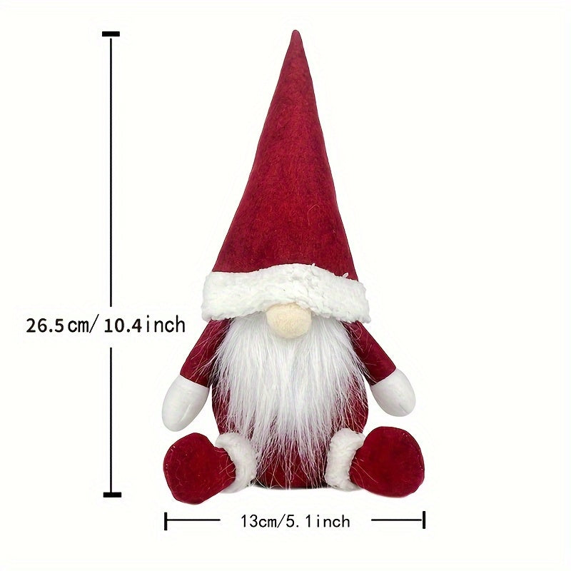 Decoraciones de gnomo de Navidad escandinavo hechas a mano en tela de poliéster para la decoración festiva del hogar