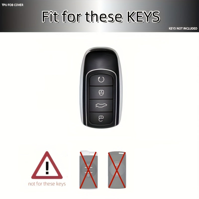 Car Key Cover TPU Remote Key Case with Keychain for SUV Vehicles