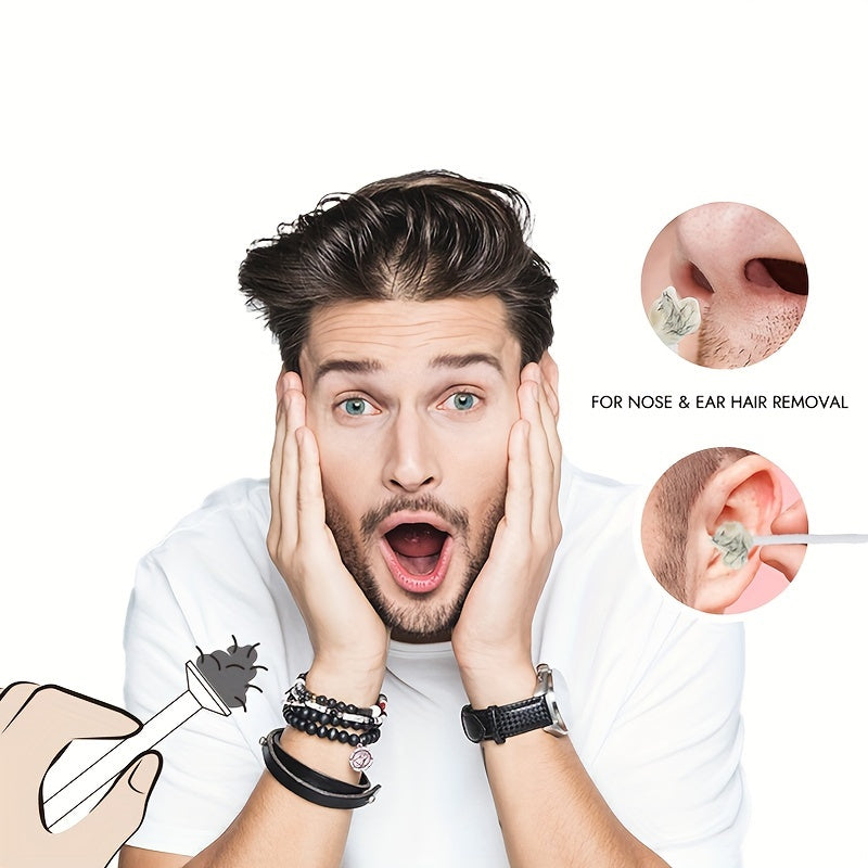 Унисекс-набор для удаления волос из носа с восковыми палочками и аксессуарами для мягкого удаления волос