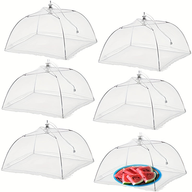 Cubierta de malla para comida en forma de paraguas plegable, protección contra mosquitos, ideal para acampar y en casa