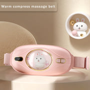 Vibrating Heating Massage Belt for Waist with Five Speeds USB Rechargeable Abdominal Massager