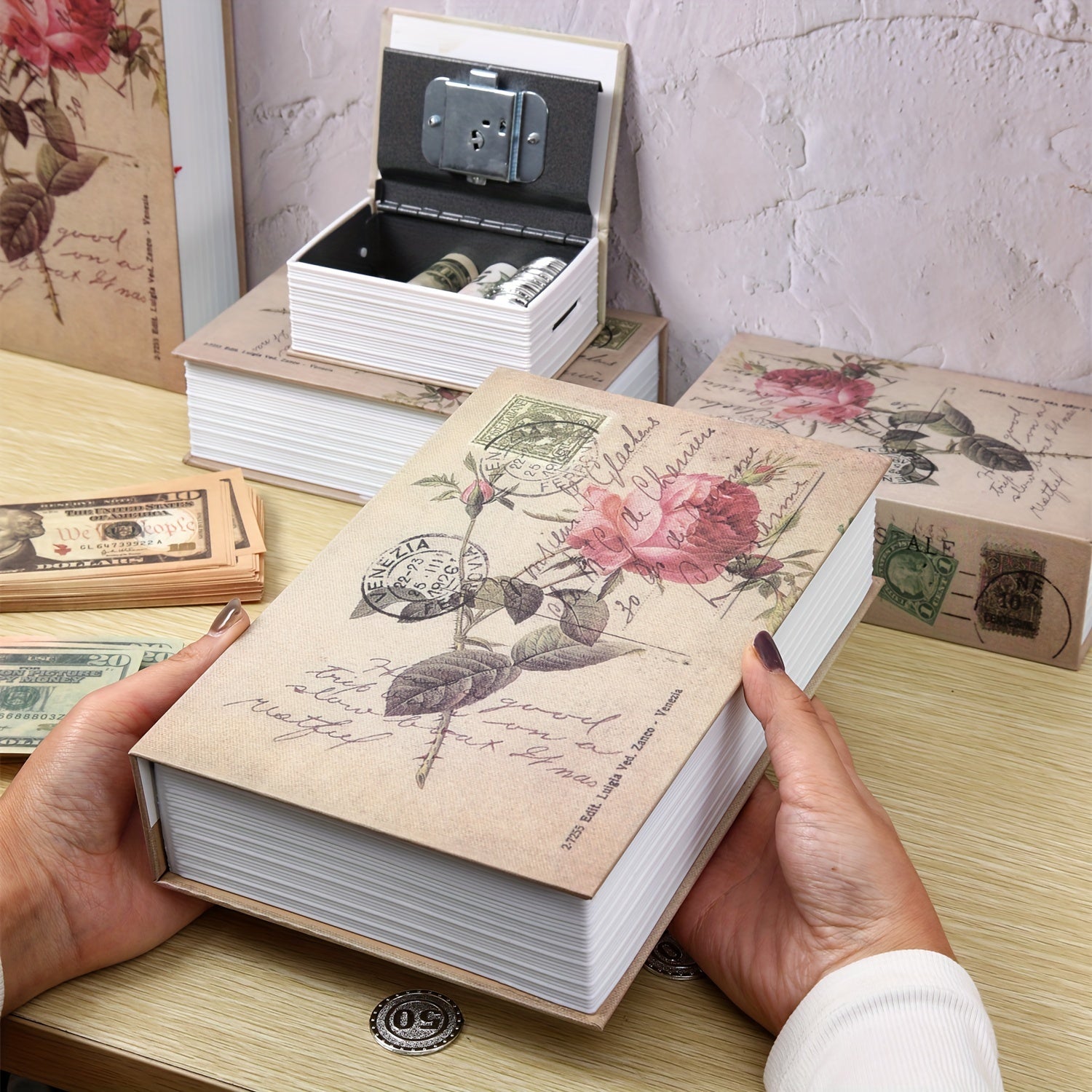 Book Money Box with Key Lock Disguised as Dictionary for Secret Storage and Savings