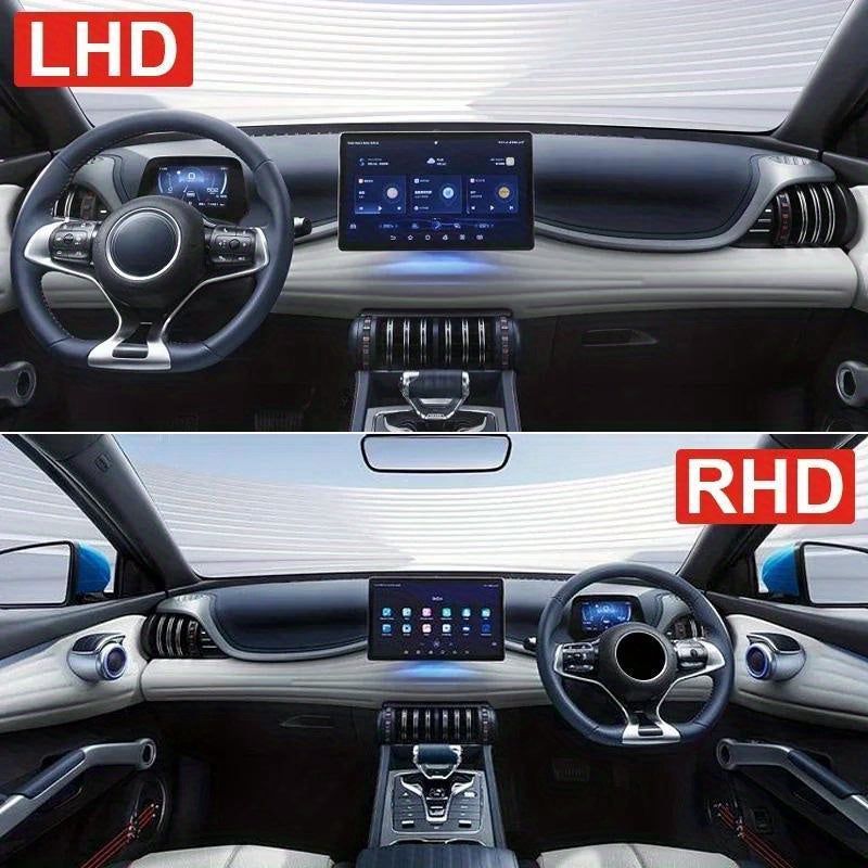 Car Dashboard Cover Black Polyester Fiber RHD Anti-UV Protective Pad