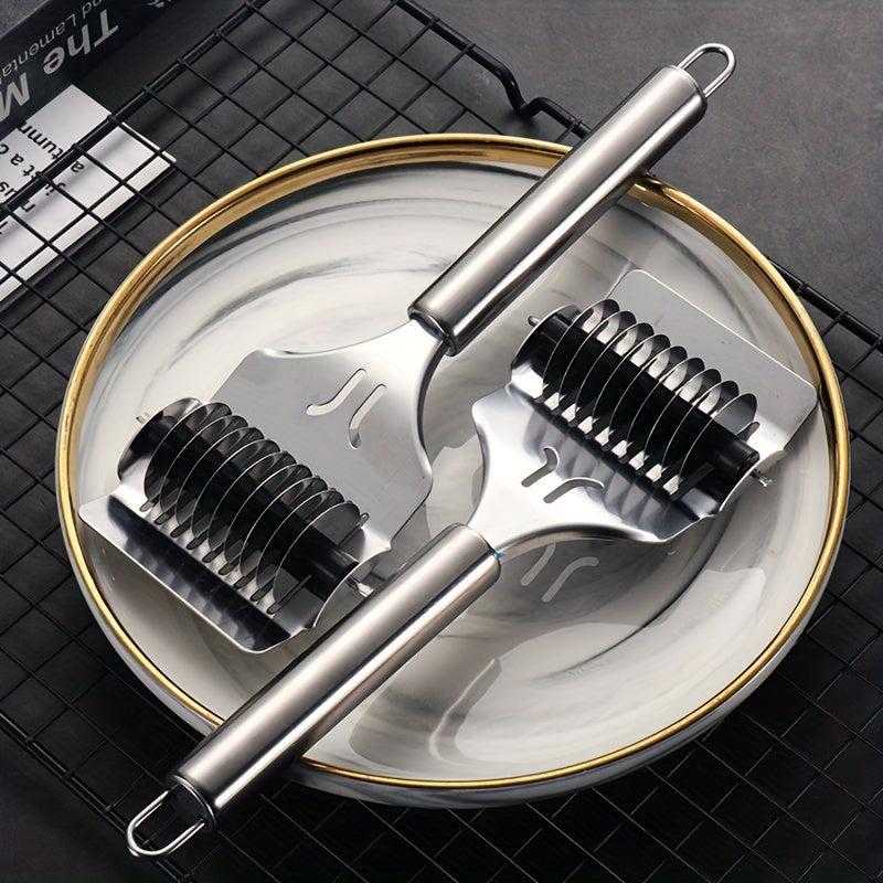 Stainless Steel Noodle Cutter Kitchen Tool Manual Roller Cutting Artifact