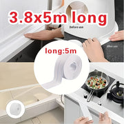 Waterproof Adhesive Tape for Kitchen and Bathroom Sealing, 5 Meters