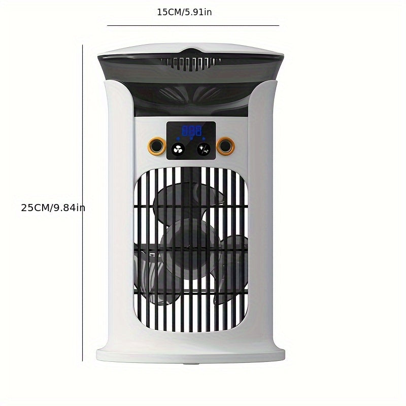 Portable USB Air Cooler Mini Desktop Humidifier Fan Quiet Compact Cooling for Home Office