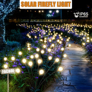 Solar Garden Lights 12 LED Solar Firefly Outdoor Decorative Waterproof Pathway Lawn Yard Patio Warm Multicolor