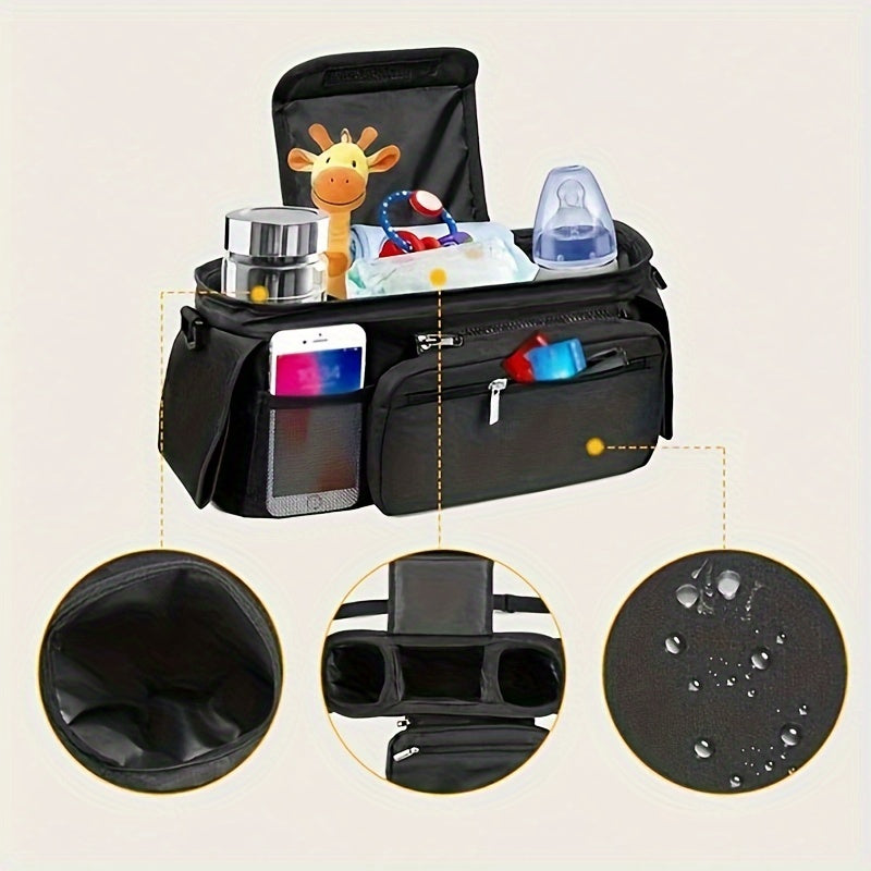 Waterproof Lycra Stroller Organizer Bag for Car Seats and Accessories