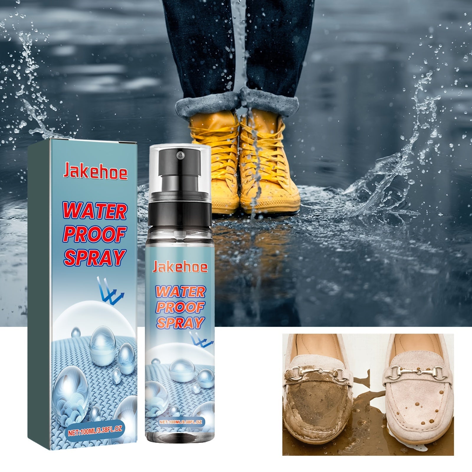 Unisex Waterproof Spray 100ml for Jackets Shoes Snow-Resistant Stain Remover