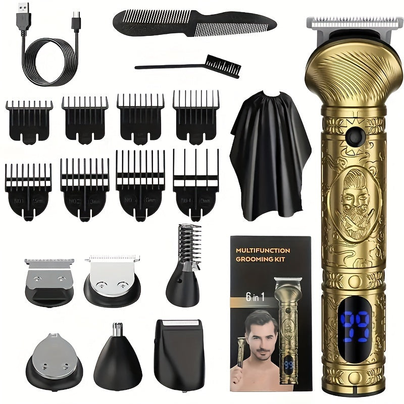 Многофункциональный электробритва с заменой головки и триммером для носа