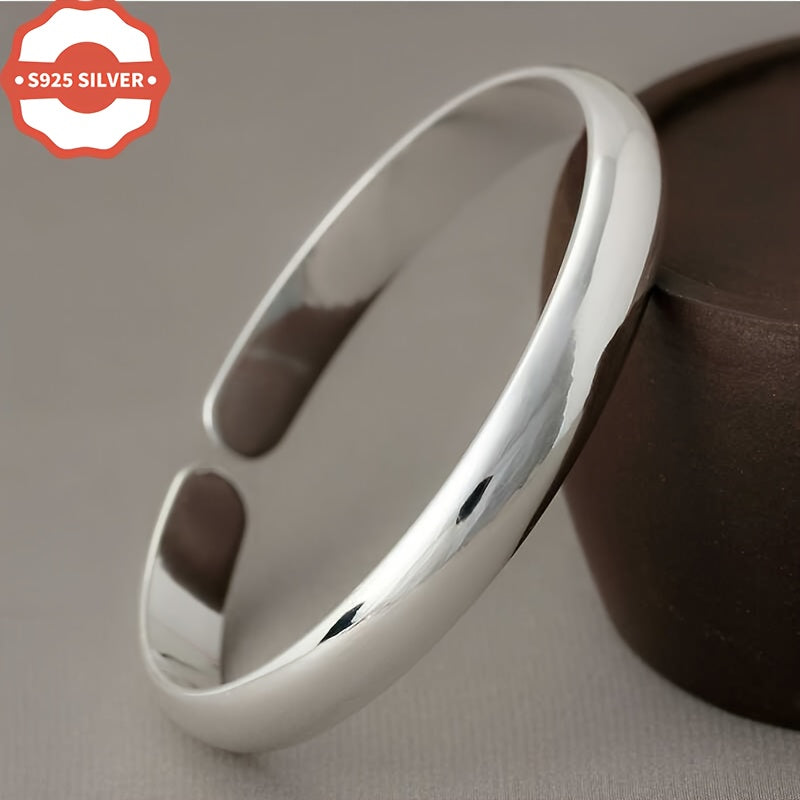 Sterling Silver Bangle Bracelet for Women All-Season Stylish Tarnish-Resistant Gift