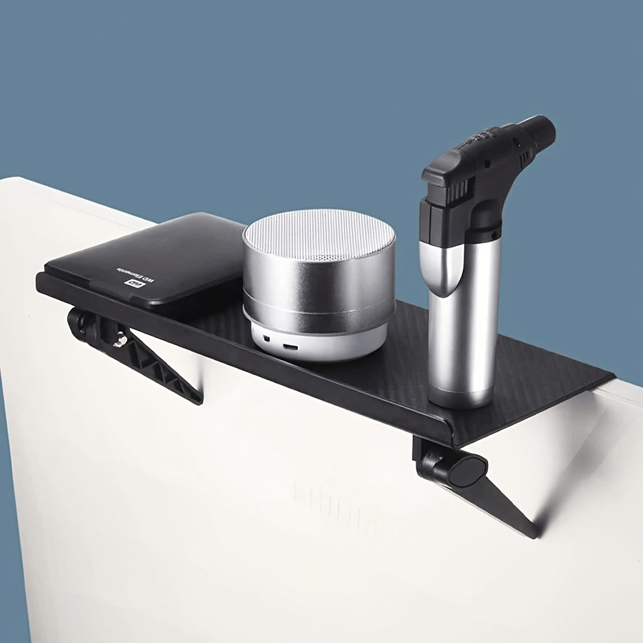 TV Top Shelf Platform for PC Monitor and Media Devices Sturdy ABS Painted Finish