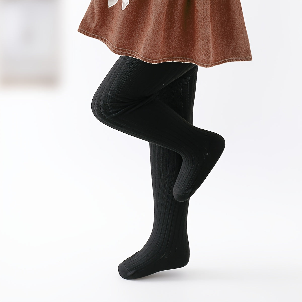 Qizlar Bahor/Kuz Gul naqshli Legginglar - Qulay, cho'ziluvchan, chiziqli dizaynga ega mustahkam rang, kichik moda ixlosmandlari uchun yumshoq to'qilgan taytlar.