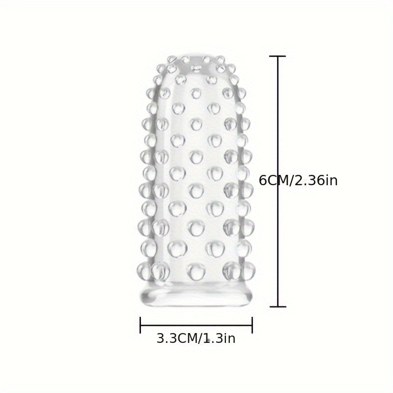 Взрослая мужская большая мягкая силиконовая накладка на палец с бугорком для G-точки или оргазма G-точки