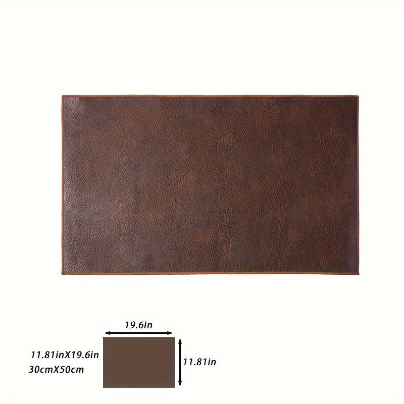Waterproof Faux Leather Double-Sided Table Runner in 4 Sizes for Home Decor