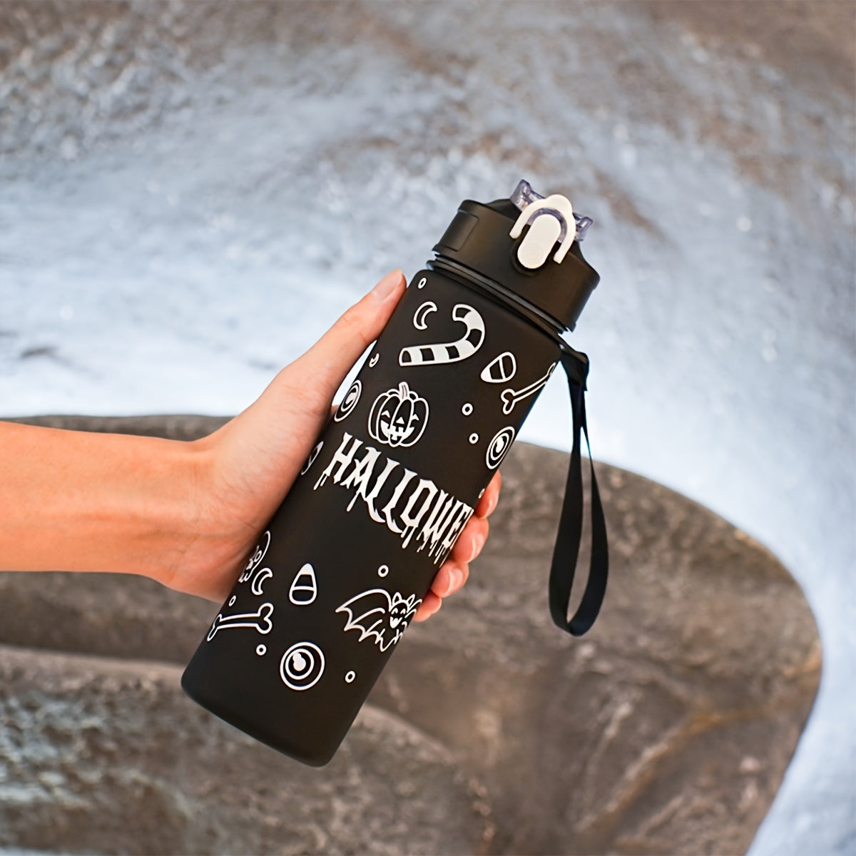 Halloween Water Bottle Set with 2000ml, 800ml, 300ml Cups for Outdoor Sports