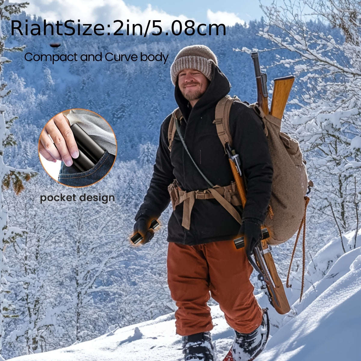 Portable USB Rechargeable Space Heater for Camping and Family Use with Adjustable Temperature