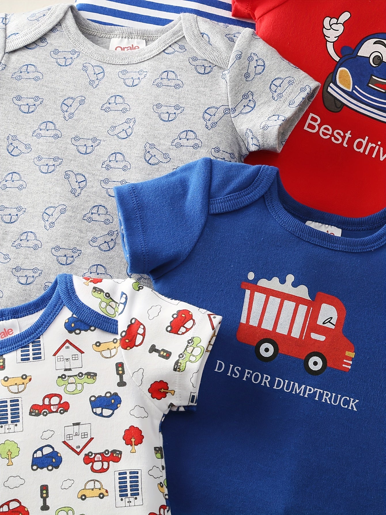 Infant Girl Cotton Cartoon Body Suit 5-Piece All-Season Baby Clothing