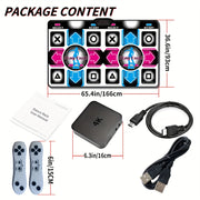 Dual-Player Dance Mat with HD Graphics USB Powered PVC for Ages 3-8