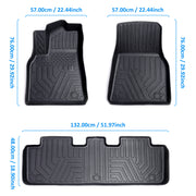 All-Weather Floor Mats for Tesla Model Y Heavy Duty Full Coverage