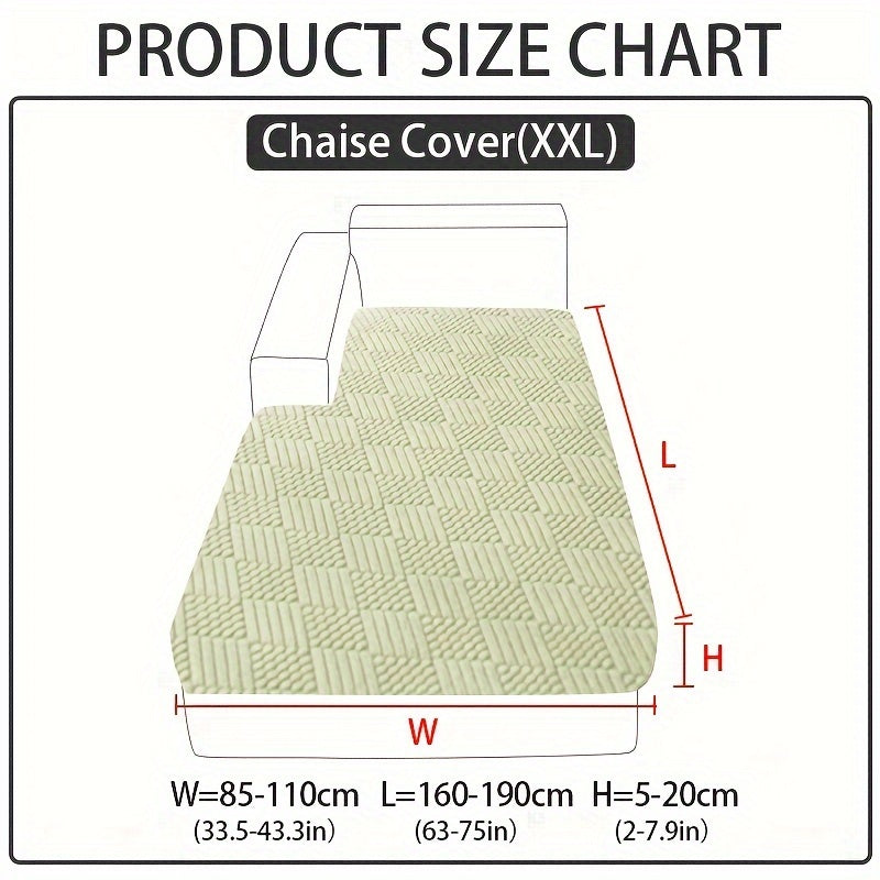 Чехол на диван из полярного флиса с жаккардовым узором и эластичной лентой подходит для секционного кресла, дивана-кровати, 3-местного и 4-местного, включает чехлы на подлокотники