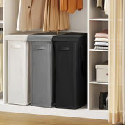 60L yig'iladigan kir yuvish qutisi, qopqog'i va tutqichlari bilan, yotoqxona, hammom, yotoqxona uchun