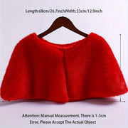 Faux Fur Bridal Shawl Cape for Wedding and Evening Dresses Polyester Spring Wedding