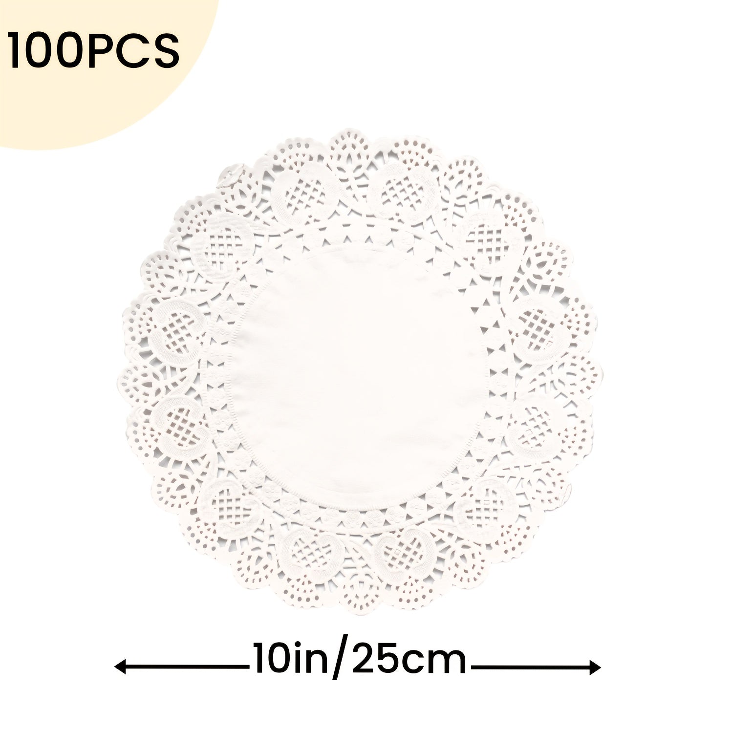 White Lace Paper Doilies Assorted Sizes for Desserts and Special Occasions