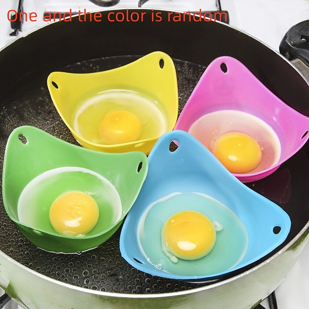 Silicone Egg Boiler Steamer Cooker Egg Holder Random Color for Kitchen