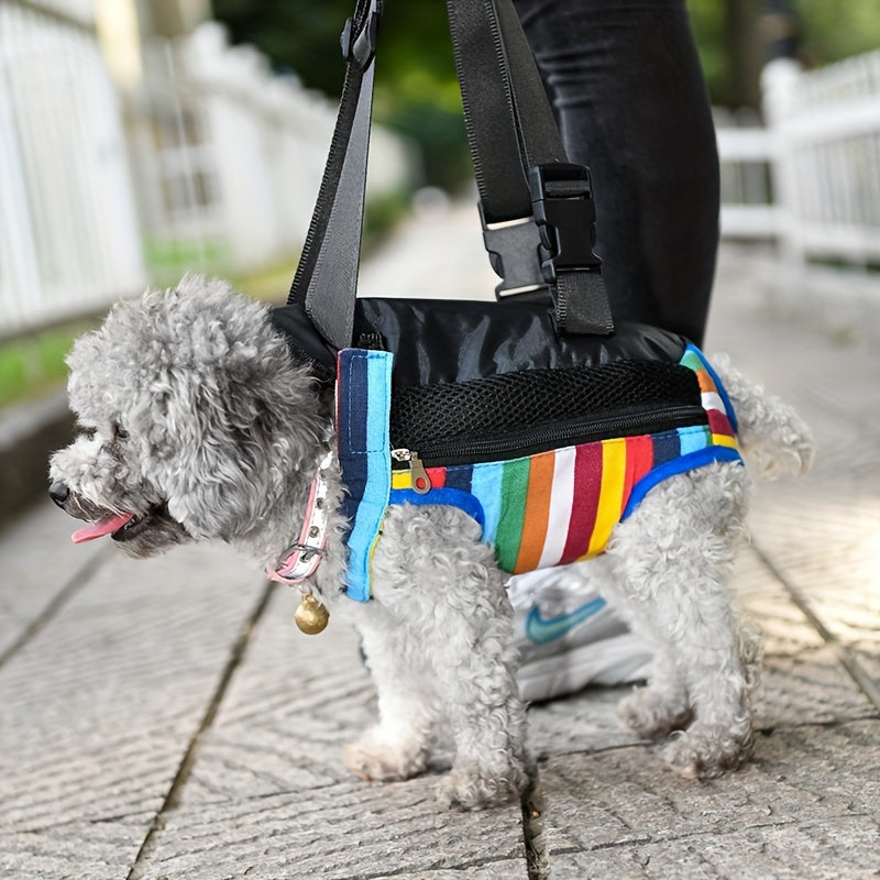 Adjustable Pet Carrier Backpack for Small to Medium Dogs and Cats Polyester with Shoulder Pad