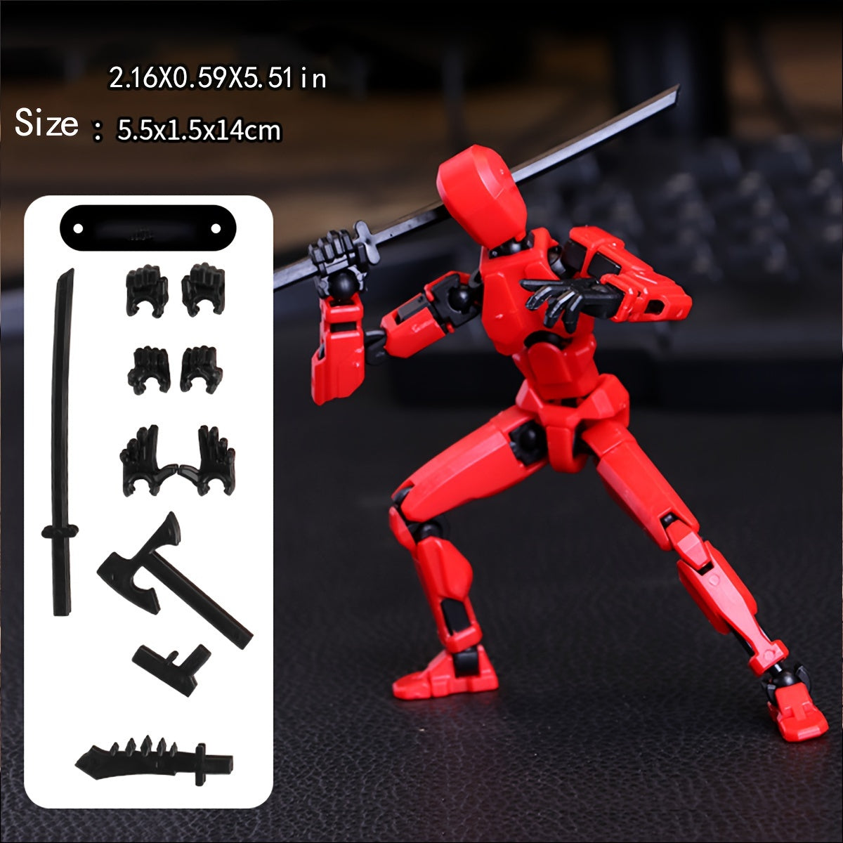 Articulated Robot Action Figure Toy for Creative Play with Colorful Design and Durable ABS Material