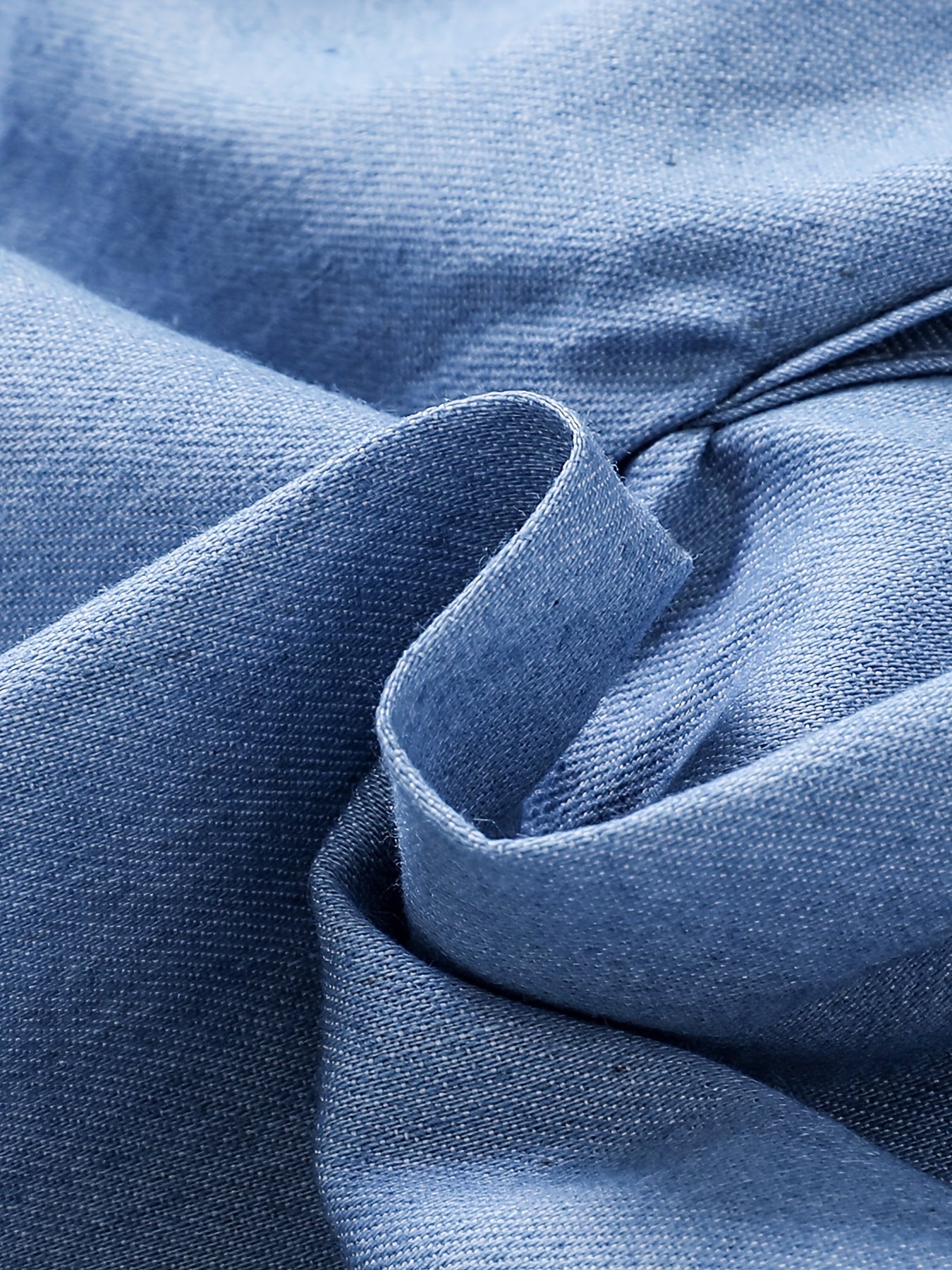 Girls' Denim Dress with Ruffle Trim Cotton Blend Summer Casual