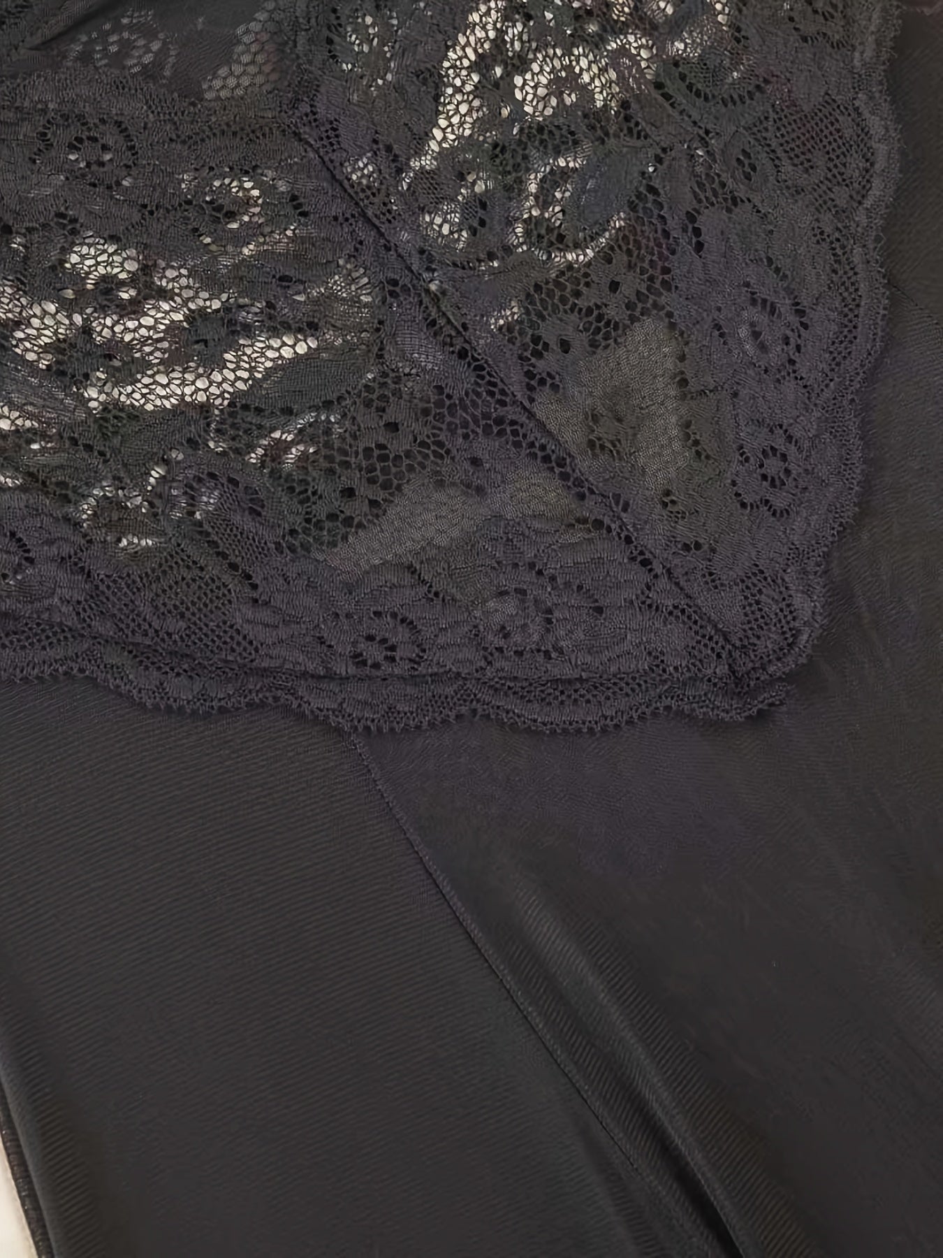 Women's Floral Lace Sleepwear Set Sheer Polyester Knit Lingerie Ensemble