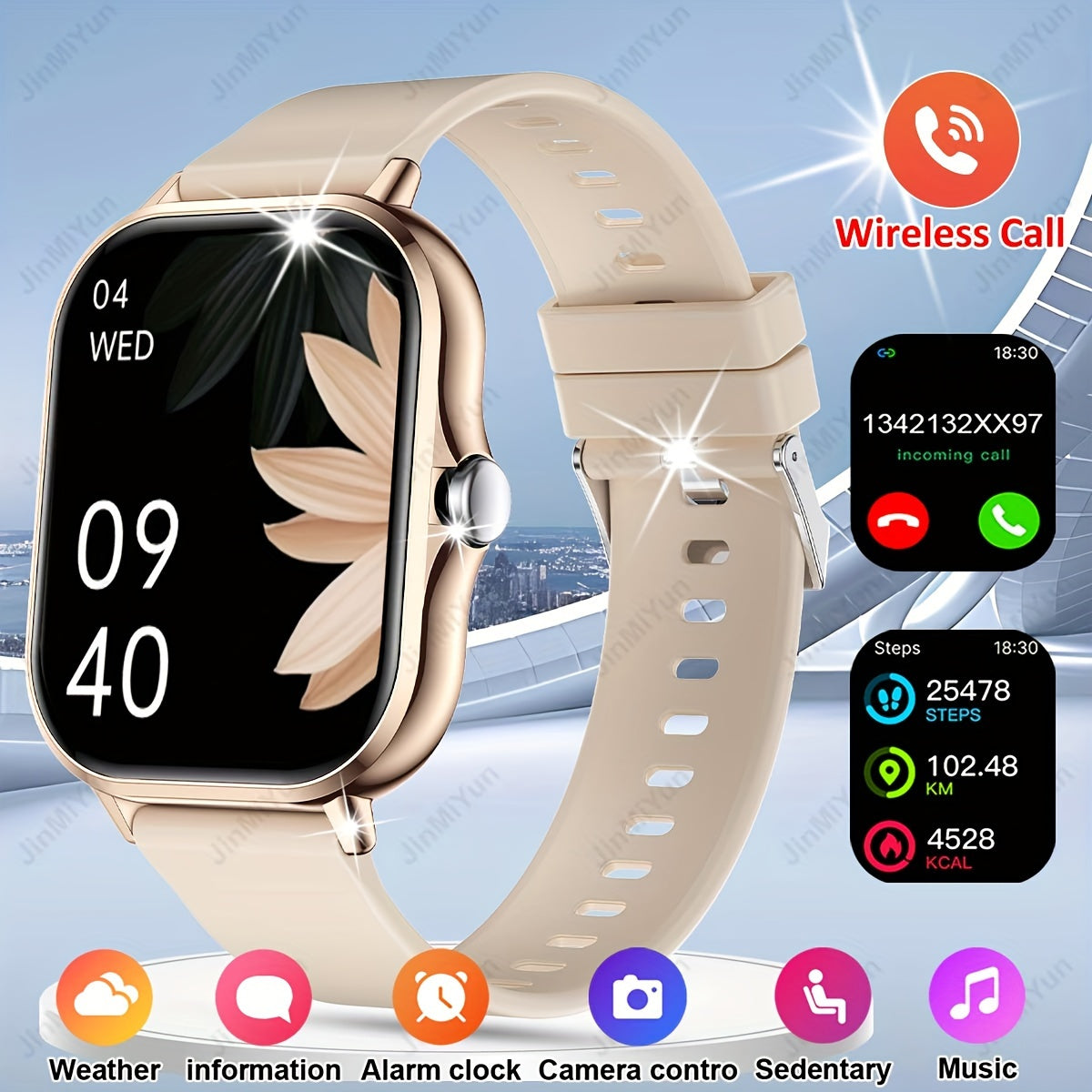 Full Touch Sports Smartwatch for Men and Women 1.83 Inch Fitness Tracker with Call and Message Reminder
