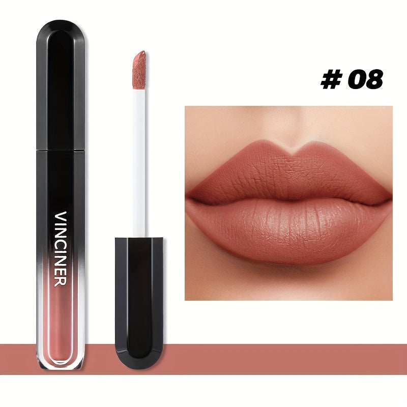 Bálsamo labial mate de terciopelo para mujer, 12 colores, resistente al agua, de larga duración