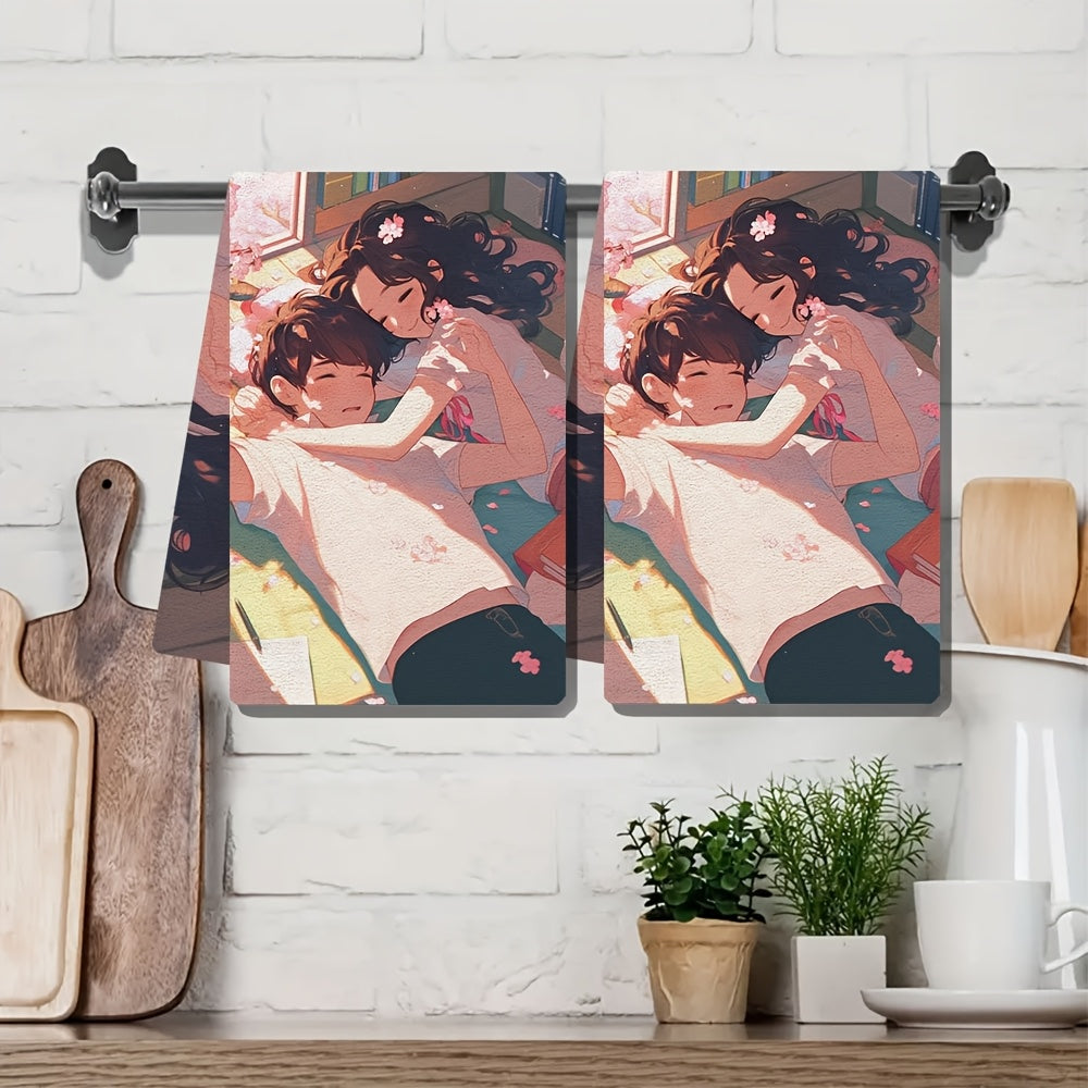 2 dona Ultra Soft yengil quruq oshxona sochiqlari 16x24 dyuym bayram bezaklari uchun