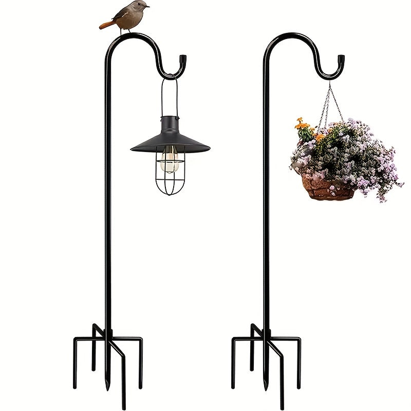 Heavy Duty Garden Shepherd Hooks for Bird Feeders Plant Baskets Solar Lanterns