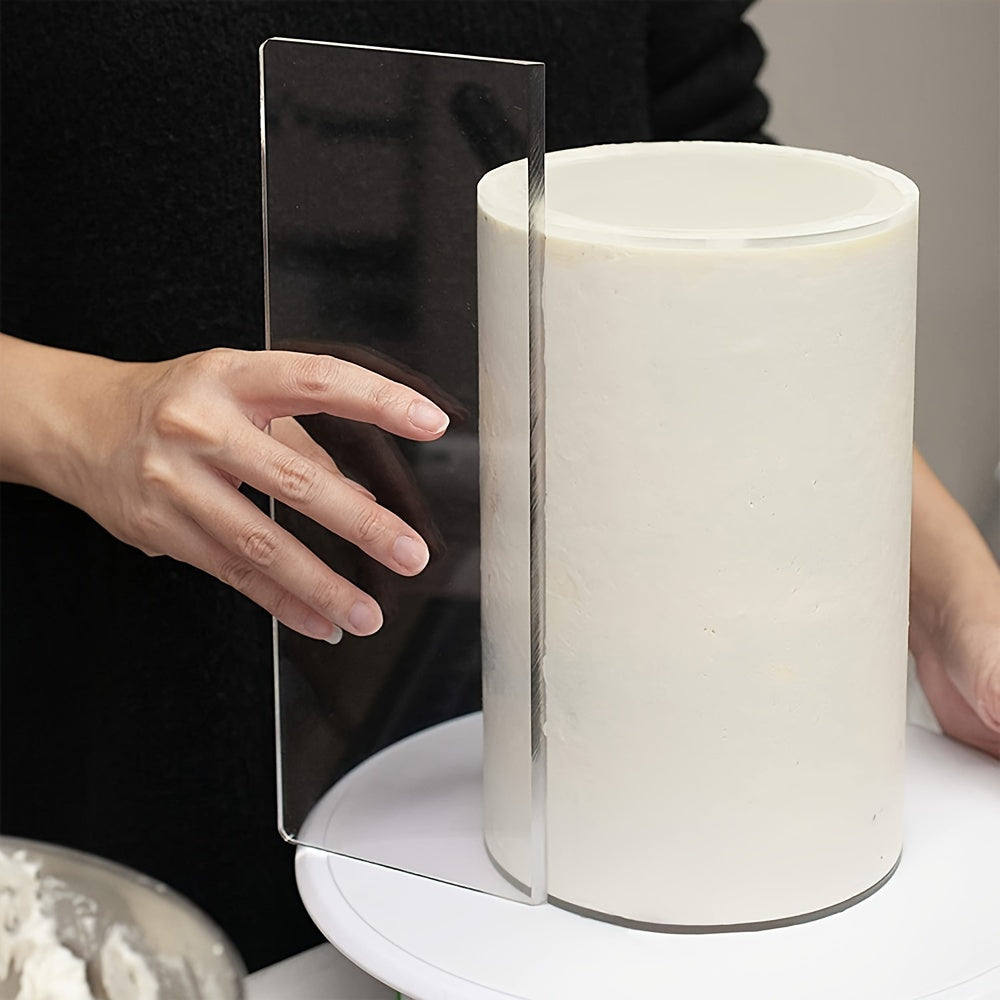 Transparent Acrylic Cake Scraper for Edges and Decorations Baking Tool