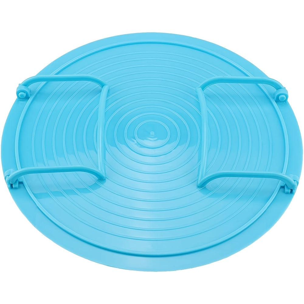 Folding 2-Tier Microwave Plate Stacker with Double Wave Design Space-Saving Tray