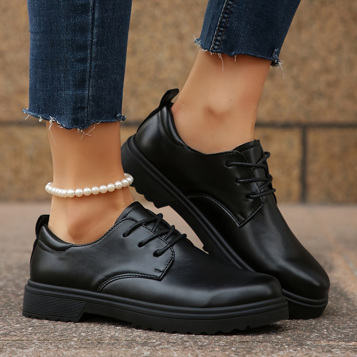 Men Matte Finish Lace-Up Shoes Casual Non-Slip Comfortable Loafers