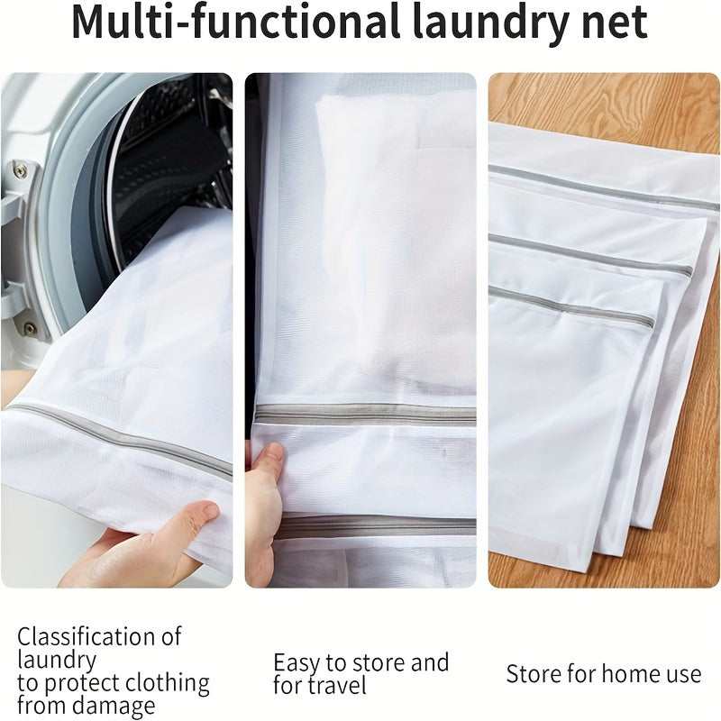 10-Pack Polyester Mesh Laundry Bags for Delicates Including Large Medium Small Extra Small