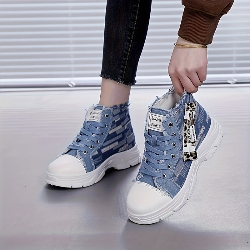 Women's Thick-Soled Casual Sneakers Wide Fit Outdoor Shoes