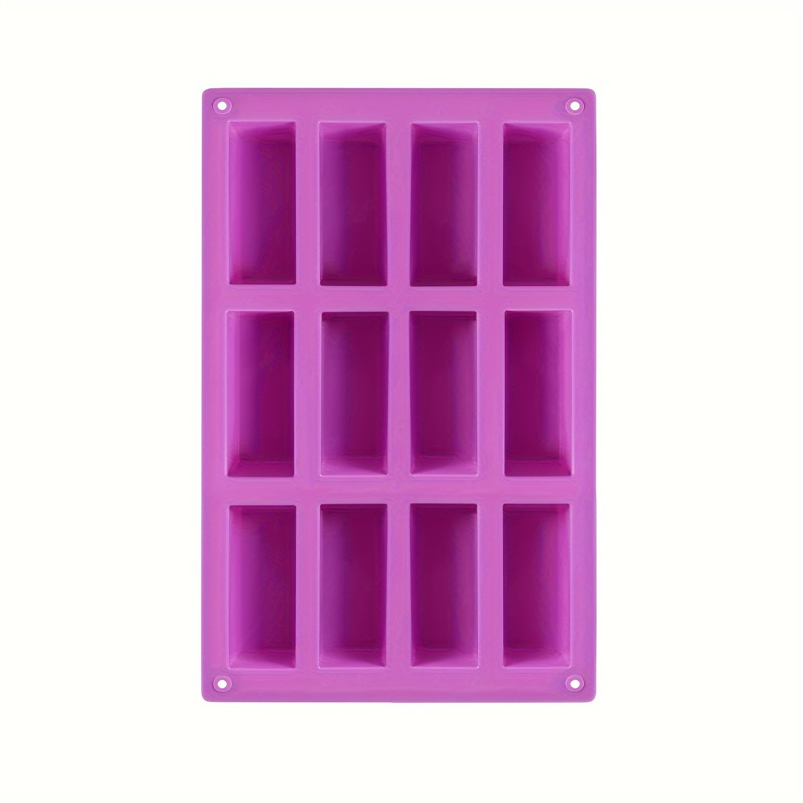 Silicone Mold 12-Cavity Large Rectangles for Energy Bars, Chocolate, Bread
