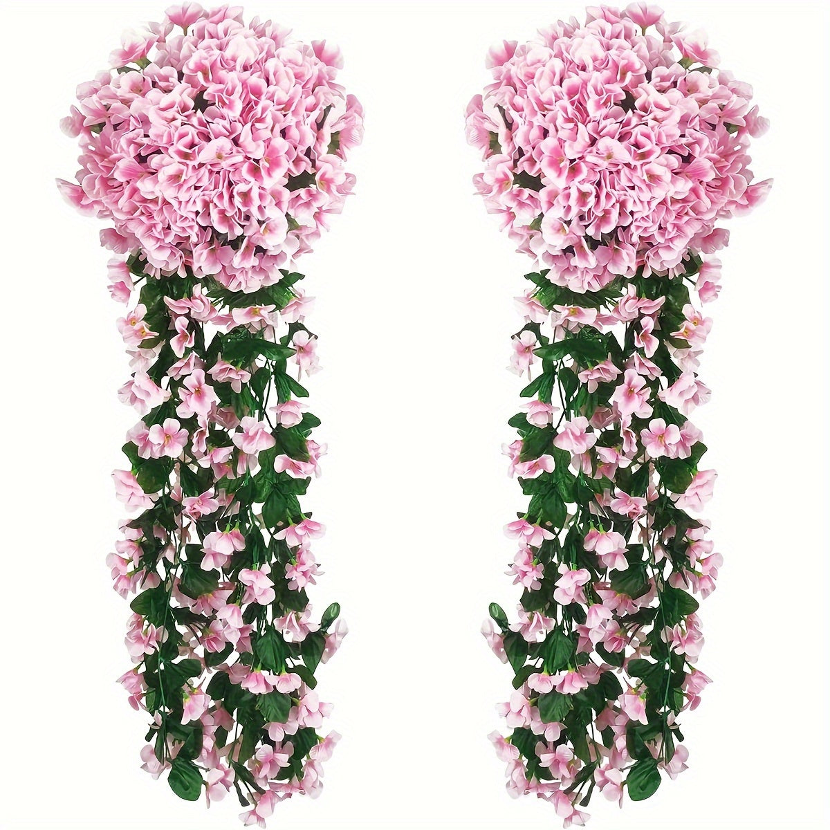 Enredadera de flores artificiales para decoración de bodas, hogar y jardín, cerezo en flor, 6 pies