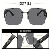 Oversized Frameless Gradient Fashion Glasses Women Casual Beach Eyewear