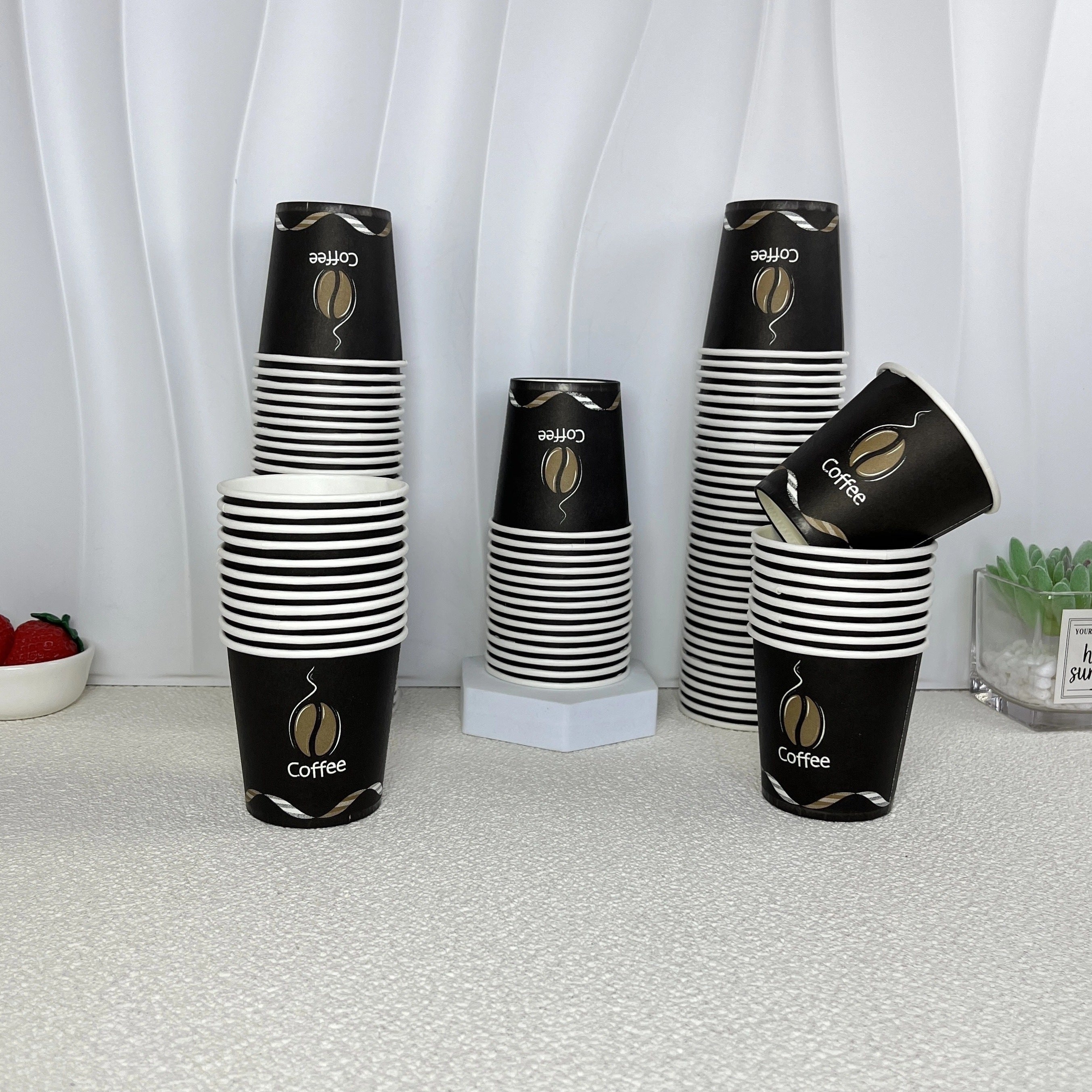 Упаковка из 50 одноразовых бумажных стаканчиков объемом 4 унции для эспрессо, закусок и ополаскивателей для рта