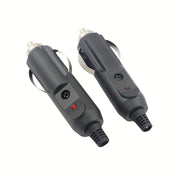 2 piezas de conectores de encendedor de coche de 12V con fusible y luz LED