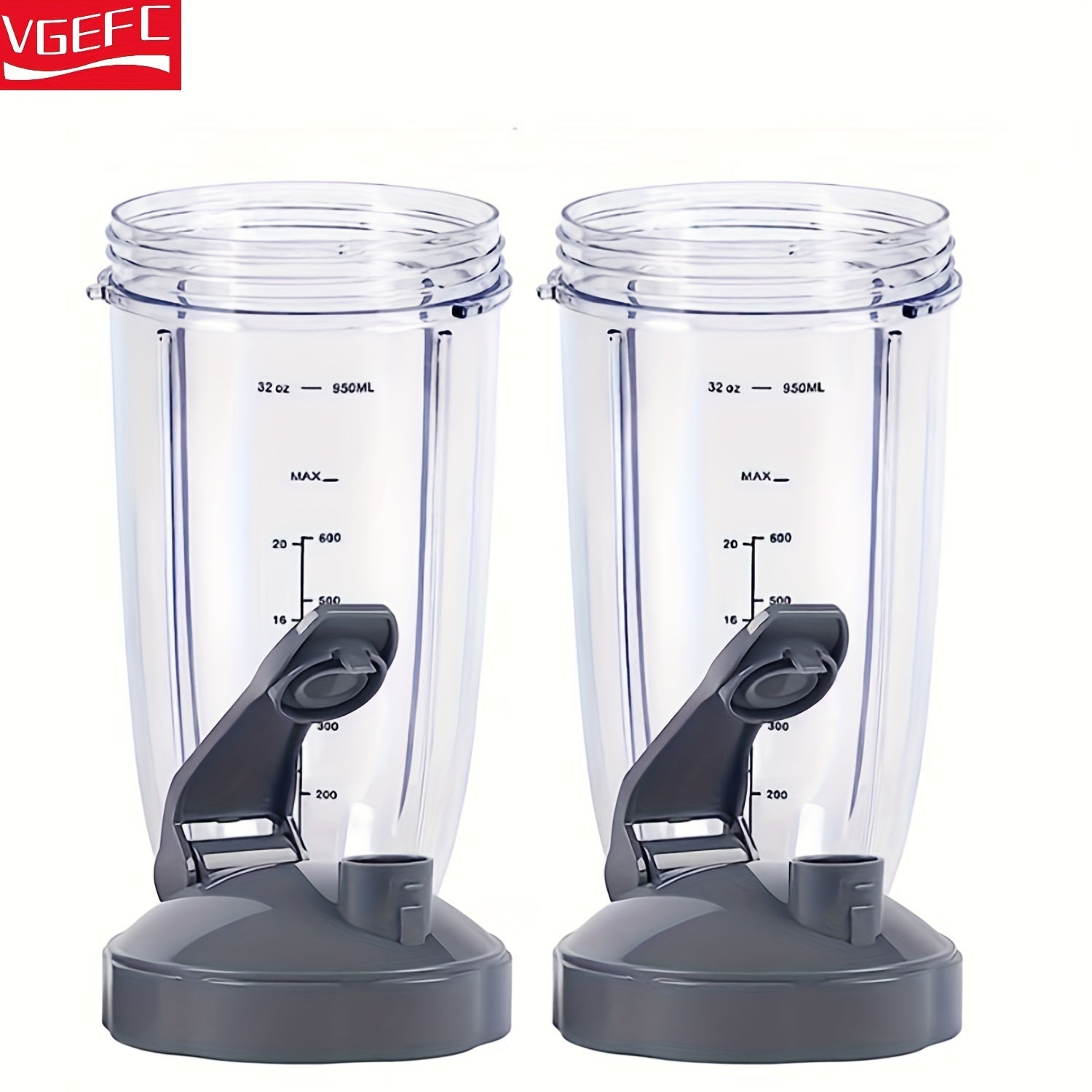 32oz Blender Cups Leak-Proof BPA-Free Replacement with Measurement for Nutribullet