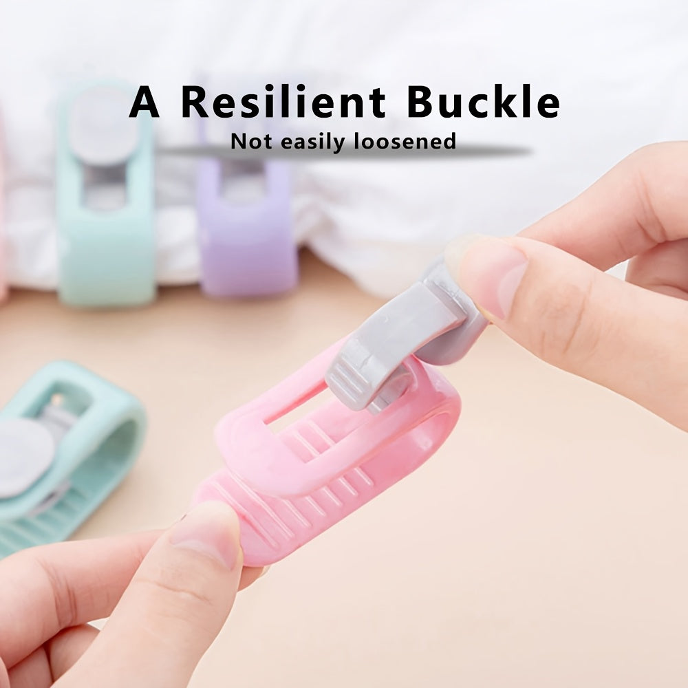 Set of 8 Bed Sheet Clips Duvet Cover Fasteners Corner Safety Clips Polypropylene